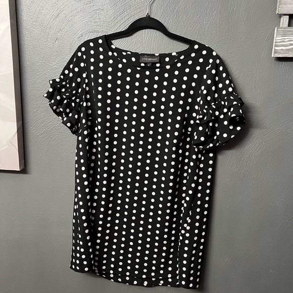 Lane Bryant Tops - Lane Bryant Polka Dot Blouse‎